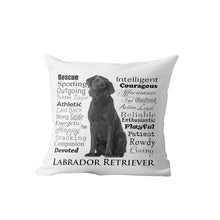 Load image into Gallery viewer, Why I Love My Basset Hound Cushion Cover-Home Decor-Basset Hound, Cushion Cover, Dogs, Home Decor-One Size-Labrador - Black-17