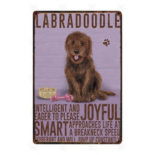 Load image into Gallery viewer, Why I Love My Black and White Cocker Spaniel Tin Poster - Series 1-Sign Board-Cocker Spaniel, Dogs, Home Decor, Sign Board-Labradoodle - Red-17
