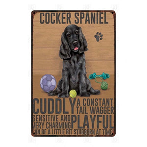 Why I Love My Black and White Cocker Spaniel Tin Poster - Series 1-Sign Board-Cocker Spaniel, Dogs, Home Decor, Sign Board-Cocker Spaniel - Black-2