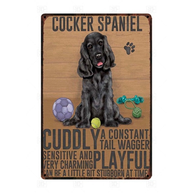 Why I Love My Black Cocker Spaniel Tin Poster - Series 1-Sign Board-Cocker Spaniel, Dogs, Home Decor, Sign Board-Cocker Spaniel - Black-1