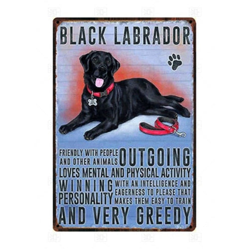 Why I Love My Black Labrador Tin Poster - Series 1-Sign Board-Black Labrador, Dogs, Home Decor, Labrador, Sign Board-Labrador - Black-1