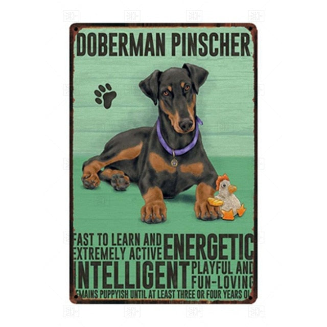Why I Love My Doberman Tin Poster - Series 1-Sign Board-Doberman, Dogs, Home Decor, Sign Board-Doberman Pinscher-1