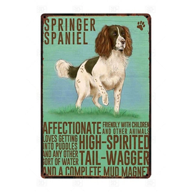 Why I Love My English Springer Spaniel Tin Poster - Series 1-Sign Board-Dogs, English Springer Spaniel, Home Decor, Sign Board-English Springer Spaniel-1