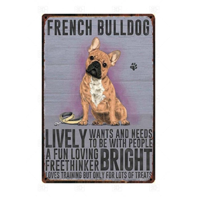 Why I Love My French Bulldog Tin Poster - Series 1-Sign Board-Dogs, French Bulldog, Home Decor, Sign Board-French Bulldog-1