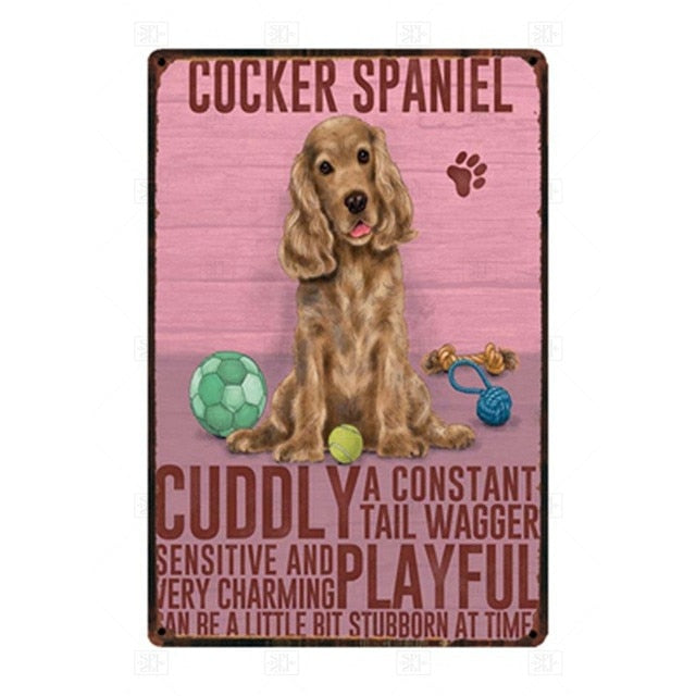 Why I Love My Golden Cocker Spaniel Tin Poster - Series 1-Sign Board-Cocker Spaniel, Dogs, Home Decor, Sign Board-Cocker Spaniel - Golden-1