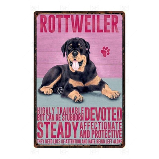 Why I Love My Rottweiler Tin Poster - Series 1-Sign Board-Dogs, Home Decor, Rottweiler, Sign Board-Rottweiler-1
