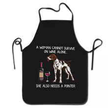Load image into Gallery viewer, Wine and Bulldog Love Unisex Aprons-Accessories-Accessories, Apron, Dogs, English Bulldog-Pointer-21
