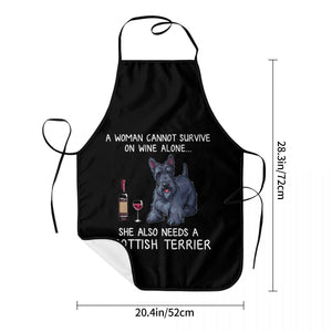 scottish terrier dog apron dimensions