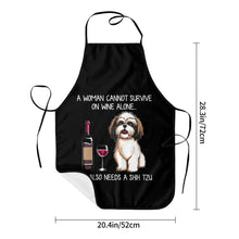 Load image into Gallery viewer, image of size dimensions of shih tzu apron