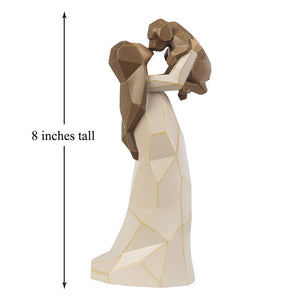 Woman and Chocolate Labrador Love Resin Ornaments-Home Decor-Chocolate Labrador, Dogs, Figurines, Home Decor, Labrador-10