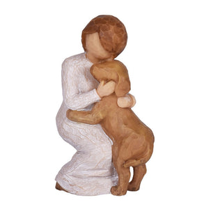 Woman and Chocolate Labrador Love Resin Ornaments-Home Decor-Chocolate Labrador, Dogs, Figurines, Home Decor, Labrador-5