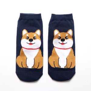 Womens Ankle Length Socks for Dog LoversSocksAkita / Shiba Inu