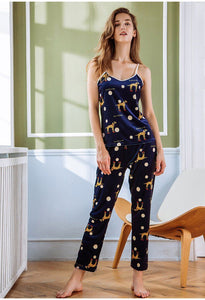 Yellow-Gold Dalmatian Pajama SetPajamas
