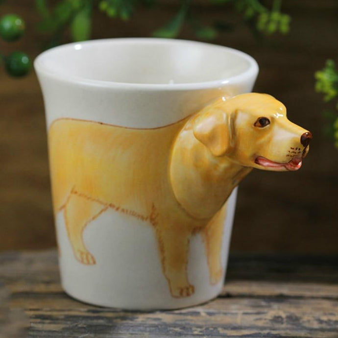 Yellow Labrador Love 3D Ceramic CupMug