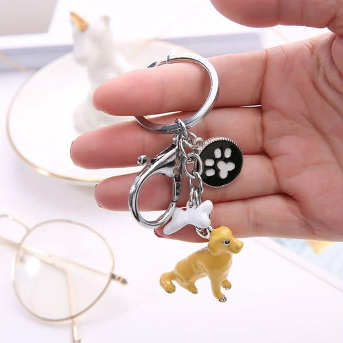 Yellow Labrador Love 3D Metal Keychain-Key Chain-Accessories, Dogs, Keychain, Labrador-Labrador-1
