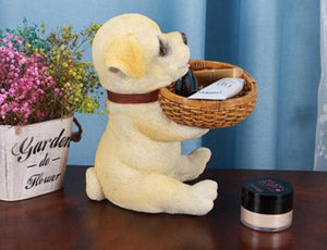 Yellow Labrador Love Tabletop Organiser & Piggy Bank StatueHome Decor