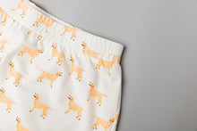 Load image into Gallery viewer, Yellow Labrador Mom Crop Top and Shorts Sleeping Set-Apparel-Apparel, Dogs, Labrador, Pajamas-6