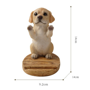 Image of the size of yellow labrador phone holder