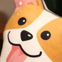 Load image into Gallery viewer, Close up image of a Corgi plush toy pillow