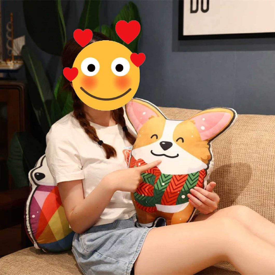 Yes I Love Corgi Plush Toy Pillows - 6 Cutest Corgi Designs-Soft Toy-Corgi, Dogs, Home Decor, Soft Toy, Stuffed Animal, Stuffed Cushions-Corgi with Scarf-2