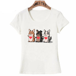 Yes I Love Corgi Womens T Shirt-Apparel-Apparel, Corgi, Dogs, Shirt, T Shirt, Z1-2