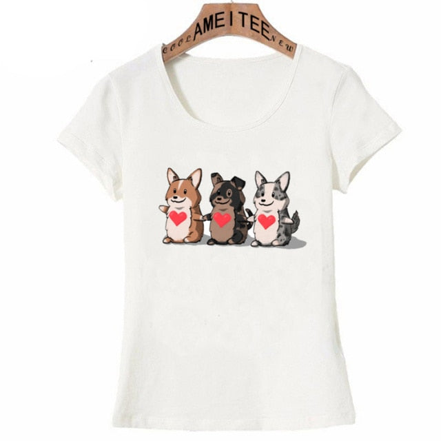 Yes I Love Corgi Womens T Shirt-Apparel-Apparel, Corgi, Dogs, Shirt, T Shirt, Z1-S-1