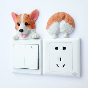 Yes I Love Corgis and Corgi Butts 3D Wall Stickers-Home Decor-Corgi, Dogs, Home Decor, Wall Sticker-5