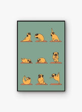 Load image into Gallery viewer, Yoga and Fawn Pug Love Canvas Print Poster-Home Decor-Dogs, Home Decor, Poster, Pug-3