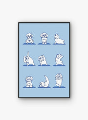 Yoga and Maltese Love Canvas Print Poster-Home Decor-Dogs, Home Decor, Maltese, Poster-3