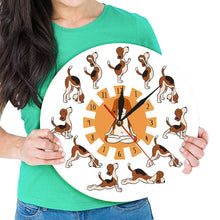 Load image into Gallery viewer, Yoga Beagle Love Wall Clock-Home Decor-Beagle, Dogs, Home Decor, Wall Clock-10