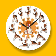 Load image into Gallery viewer, Yoga Beagle Love Wall Clock-Home Decor-Beagle, Dogs, Home Decor, Wall Clock-12