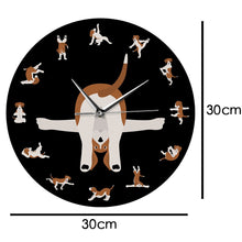 Load image into Gallery viewer, Yoga Beagle Love Wall Clock - Black-Home Decor-Beagle, Dogs, Home Decor, Wall Clock-11