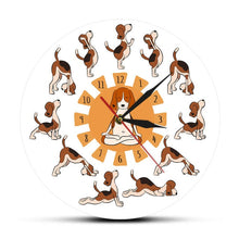 Load image into Gallery viewer, Yoga Beagle Love Wall Clock-Home Decor-Beagle, Dogs, Home Decor, Wall Clock-No Frame-1