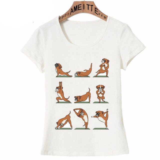 Yoga Boxer Womens T Shirt-Apparel-Apparel, Boxer, Dogs, Shirt, T Shirt, Z1-XXXL-1