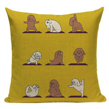 Load image into Gallery viewer, Yoga Bull Terrier Cushion CoverCushion CoverOne SizeCockapoo / Labradoodle
