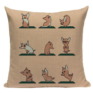 Yoga Dachshund Cushion CoverCushion CoverOne SizeChihuahua