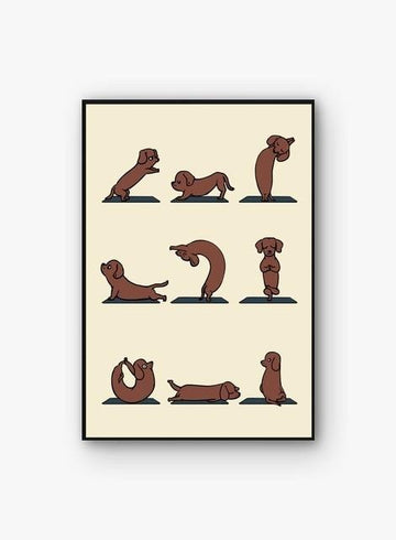 Yoga Dachshund Poster 360x