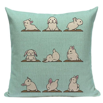 Yoga Husky Cushion CoverCushion CoverOne SizeRabbit