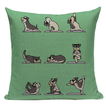 Yoga Husky Cushion CoverCushion CoverOne SizeSchnauzer