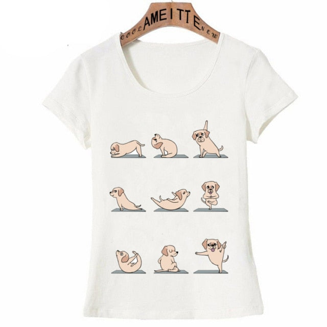 Yoga Labrador Womens T Shirt-Apparel-Apparel, Dogs, Labrador, Shirt, T Shirt, Z1-S-1
