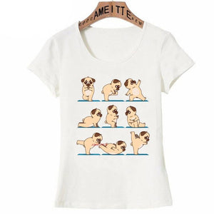 Yoga Pugs Womens T Shirt-Apparel-Apparel, Dogs, Pug, T Shirt, Z1-2