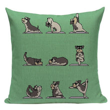 Load image into Gallery viewer, Yoga Rottweiler Cushion CoverCushion CoverOne SizeSchnauzer
