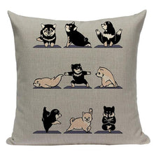 Load image into Gallery viewer, Yoga Rottweiler Cushion CoverCushion CoverOne SizeShiba Inu