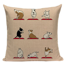 Load image into Gallery viewer, Yoga Shiba Inu Cushion Cover-Cushion Cover-Cushion Cover, Dogs, Home Decor, Shiba Inu-One Size-Bull Terrier-11