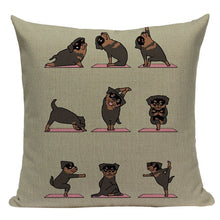 Load image into Gallery viewer, Yoga Shiba Inu Cushion Cover-Cushion Cover-Cushion Cover, Dogs, Home Decor, Shiba Inu-One Size-Rottweiler-4
