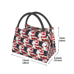 Size image of a Yorkie lunch bag in the cutest Yorkie design