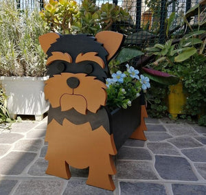 Image of a super cute 3d yorkshire terrier flower pot