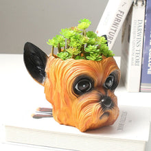 Load image into Gallery viewer, Yorkshire Terrier Love Decorative Flower Pot-Home Decor-Dogs, Flower Pot, Home Decor, Yorkshire Terrier-7