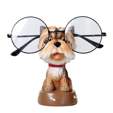 Load image into Gallery viewer, Image of a super cute Yorkshire Terrier glasses holder made of resin