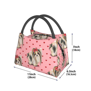 Size image of a Yorkshire Terrier lunch bag in the cutest Yorkshire Terrier design